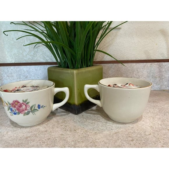 Vintage Tea Cup Homemade Sandalwood Peony Tangerine Candles - Picture 2 of 6